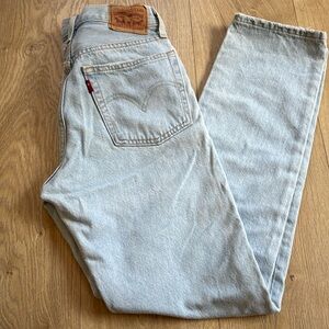 Levi 501 white washed jeans waist 24, length 30